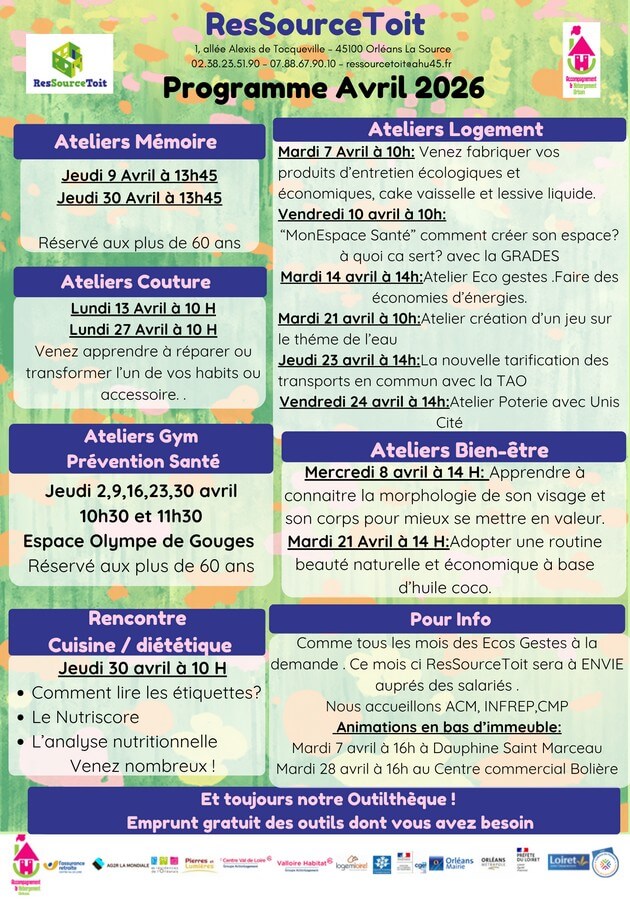 Programme ResSourceToit avril 2026